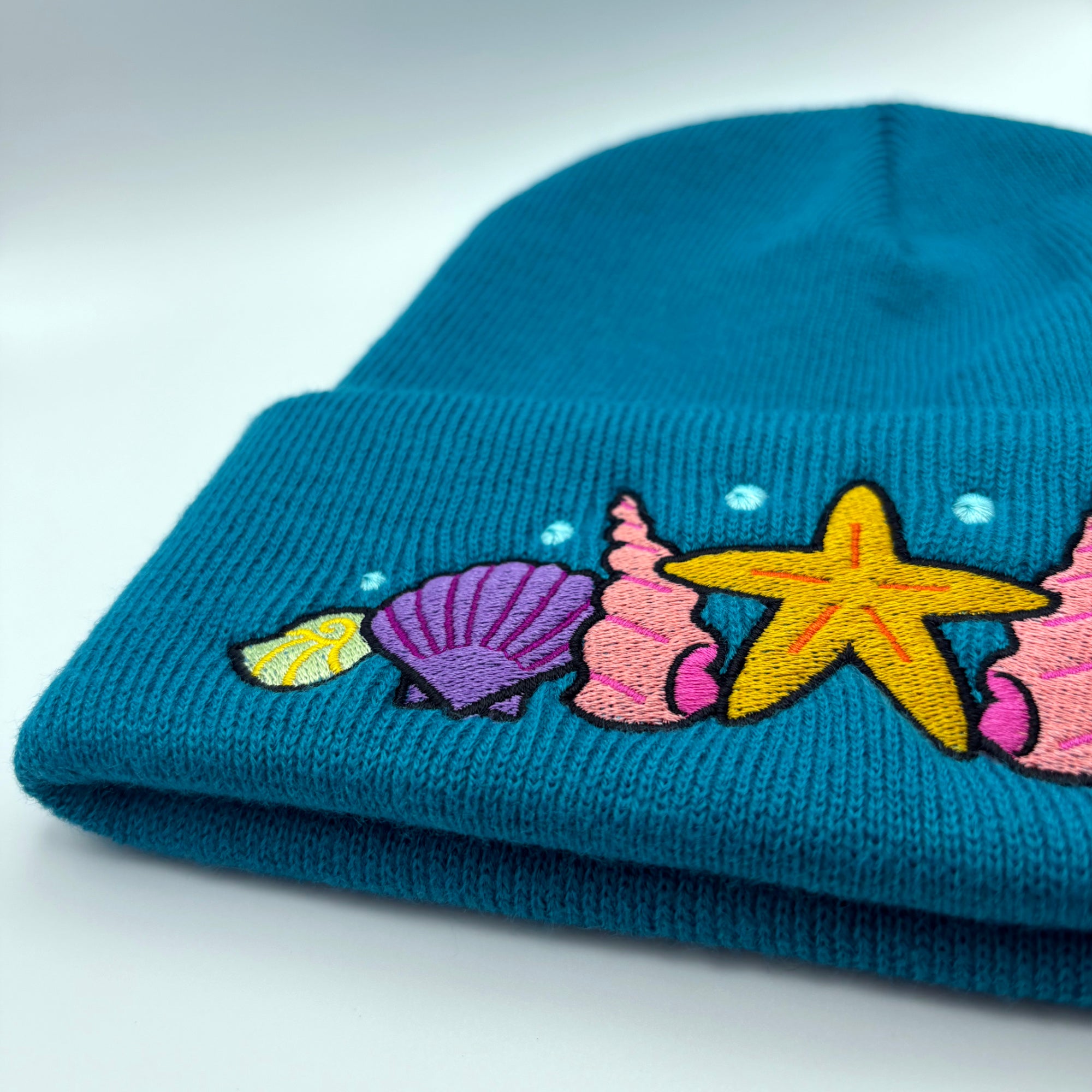 Shell Crown Beanie Hat III - Sea Blue - Merpola