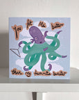 Greeting Card - 'You Fit Me Better' Octopus Design - Merpola