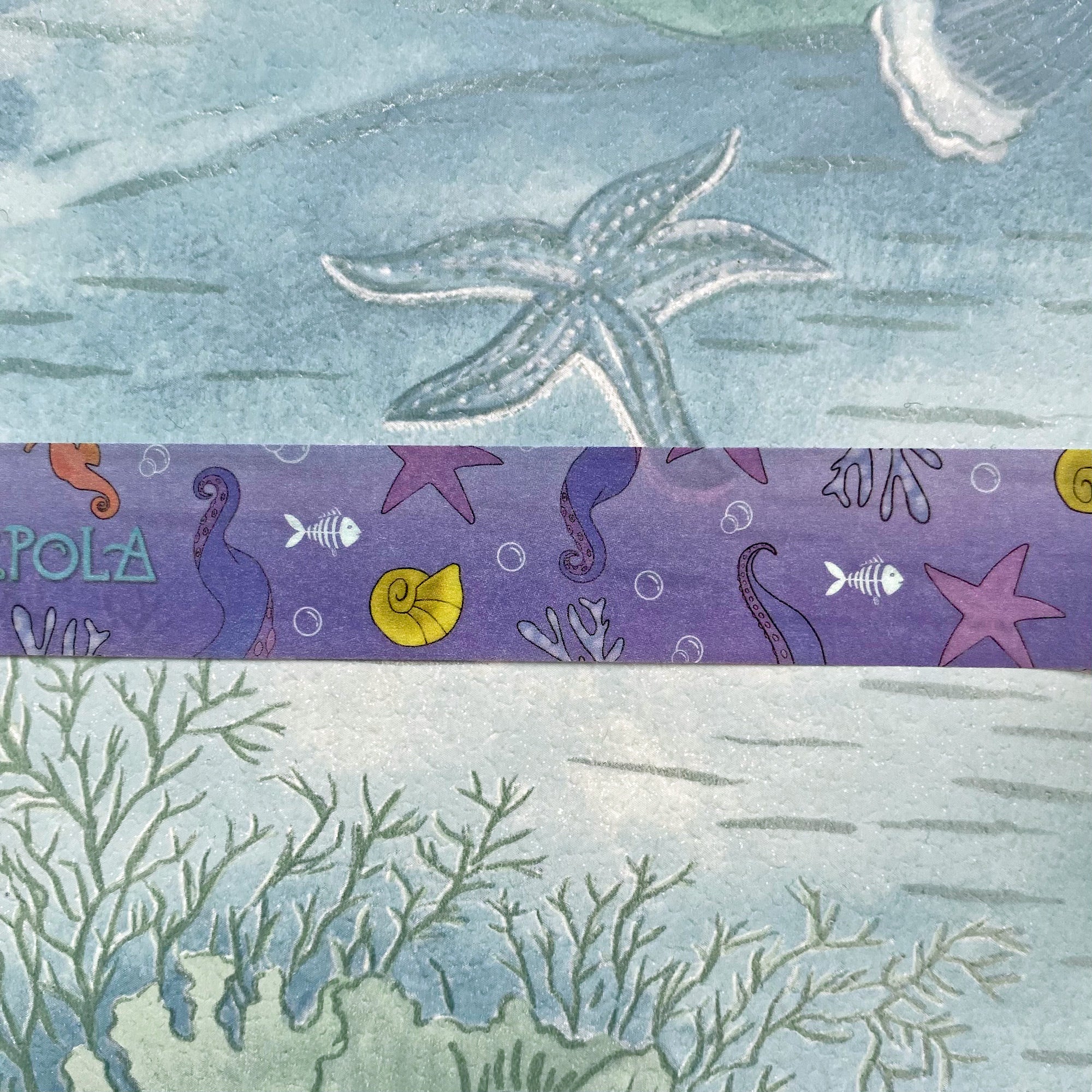 Washi Decoration Sticky Tape - &#39;Purple Octopus Tentacle&#39; - Merpola