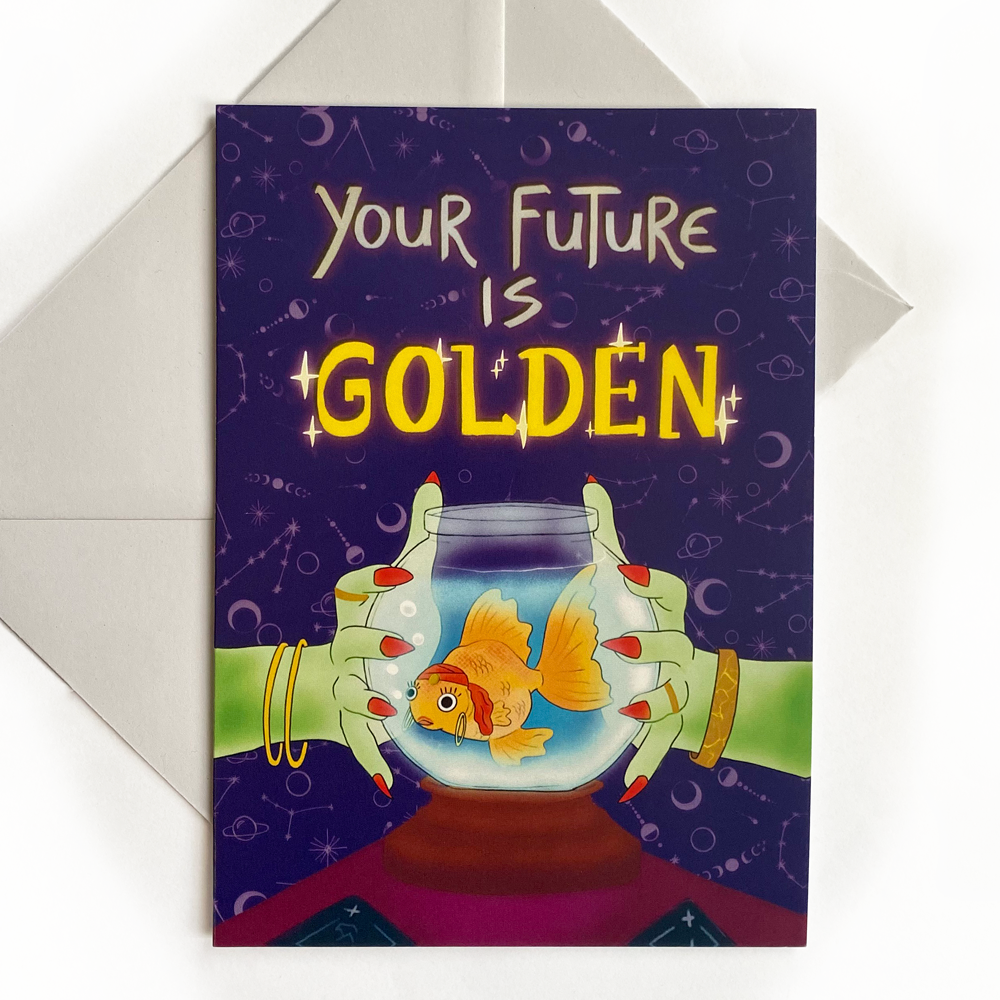 Greeting Card - Your Future Is Golden - Merpola