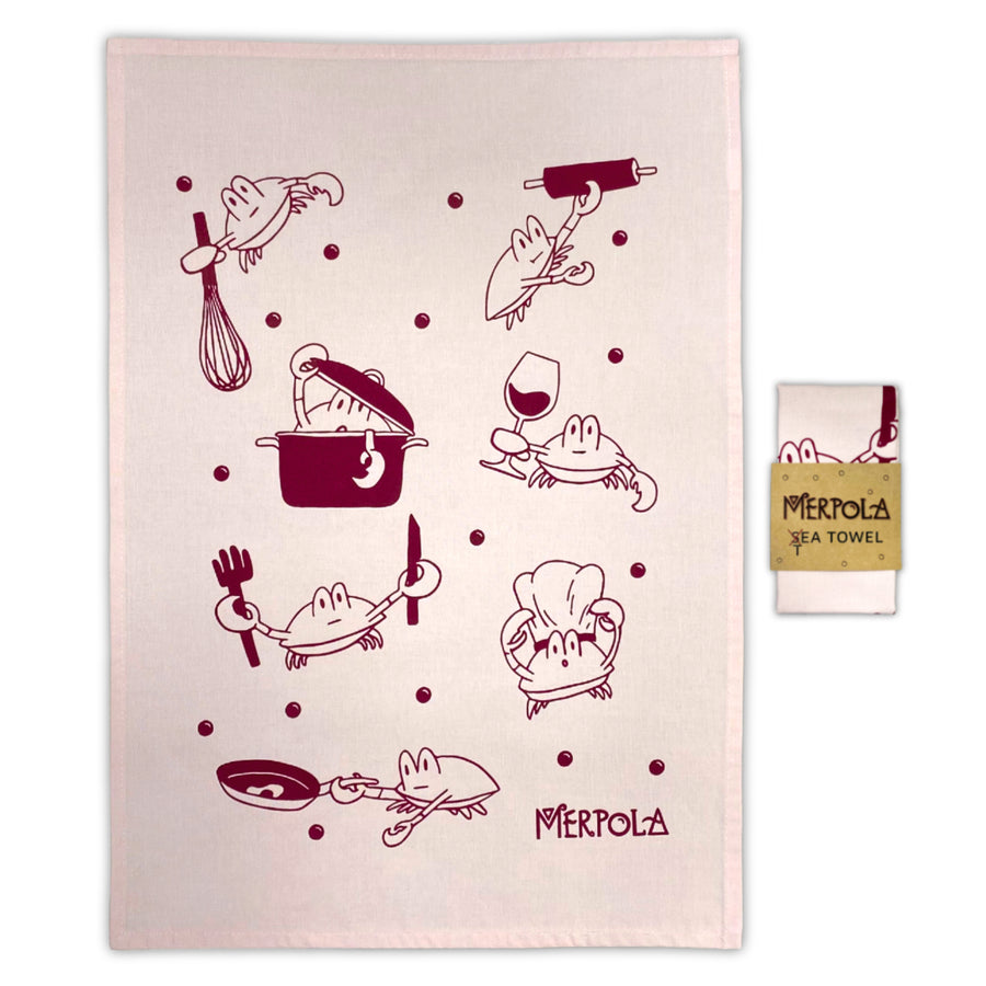 Kitchen Crabs Cotton Tea-Towel