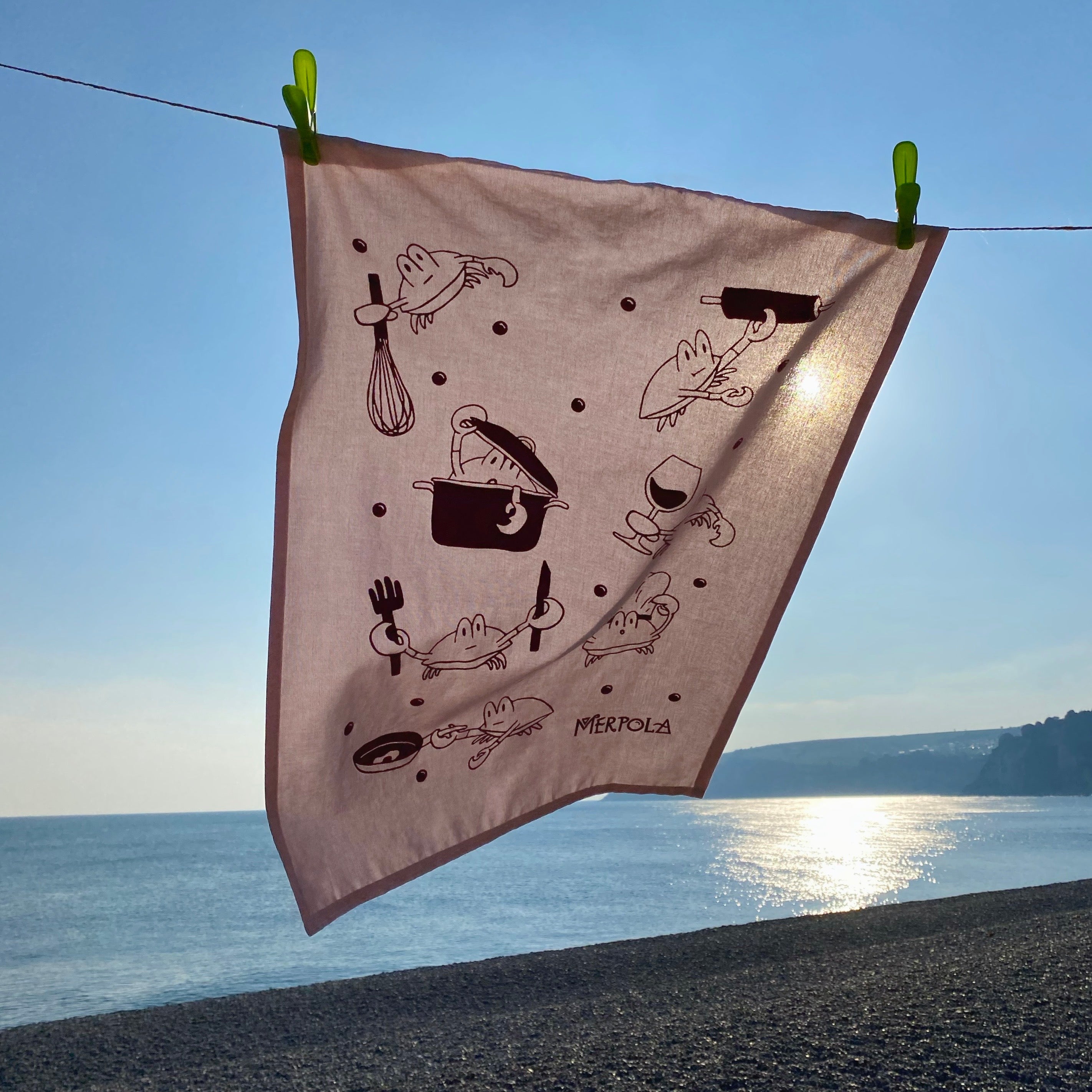 Kitchen Crabs Cotton Tea-Towel