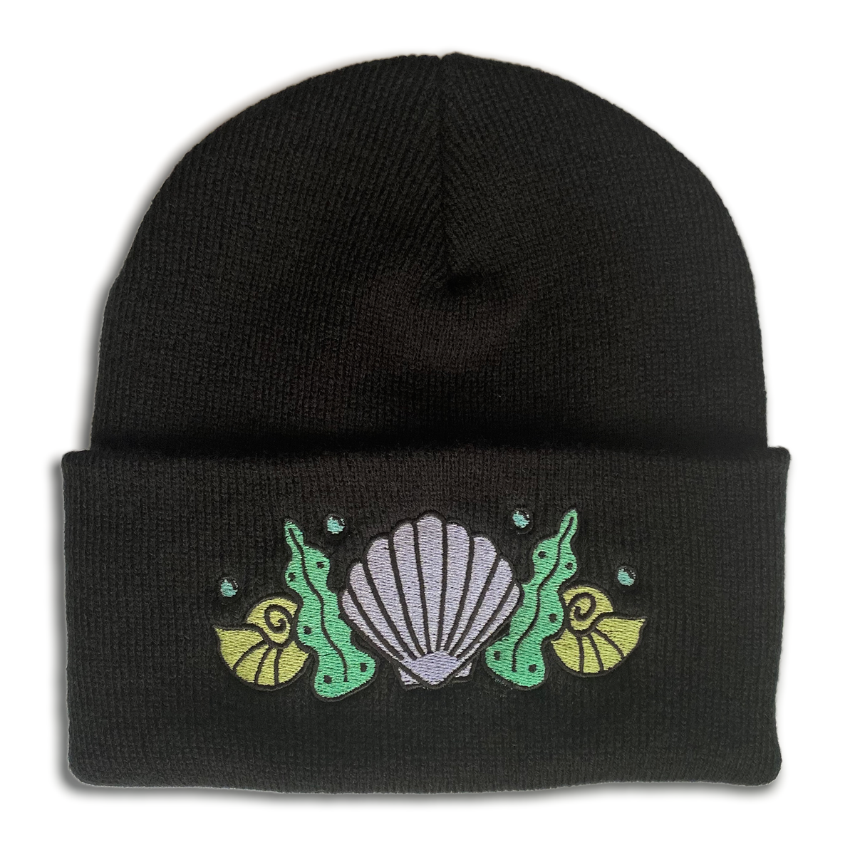 Shell Crown Beanie Hat - Killer Whale Black - Merpola