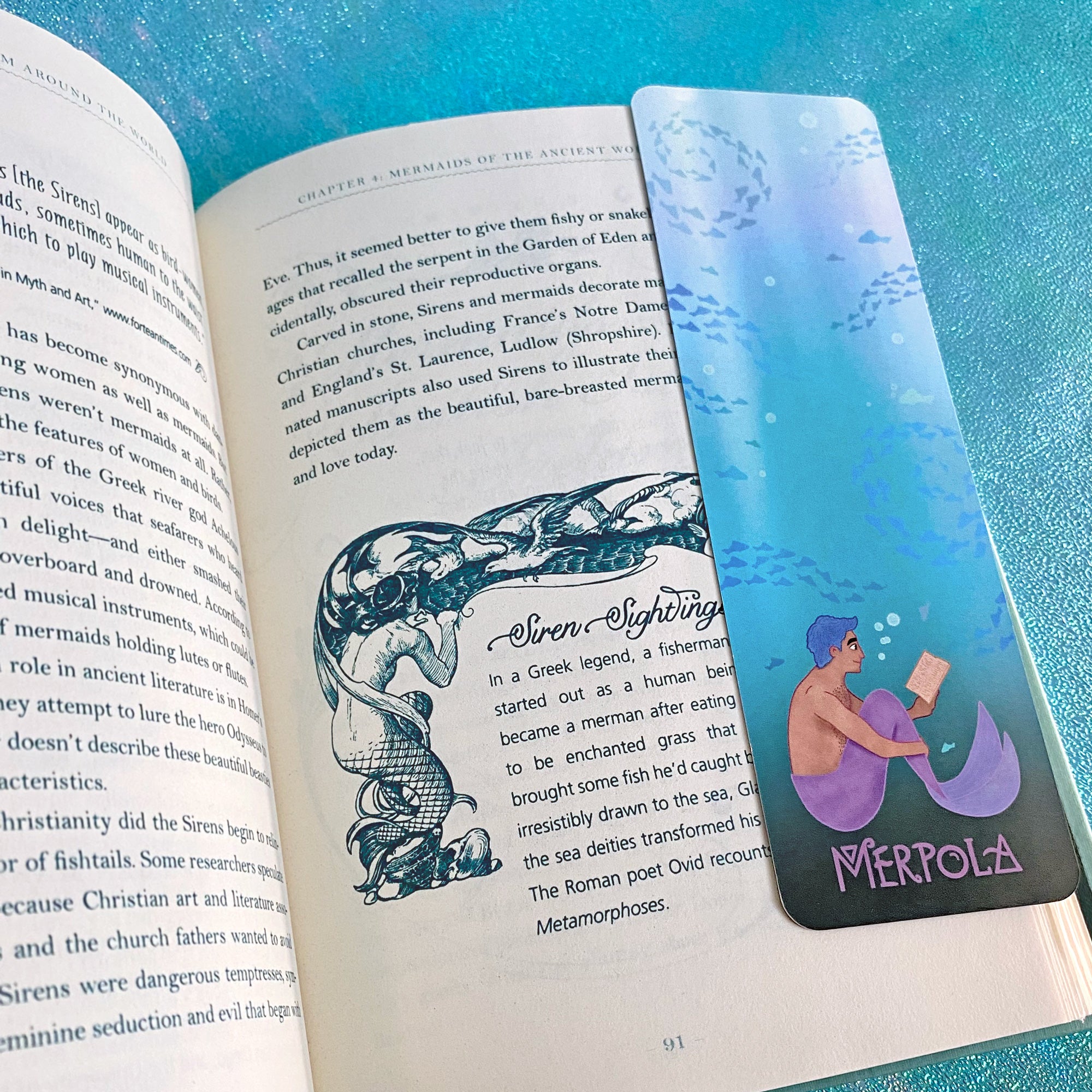 Deep Sea Bookmark - Double Sided - Merpola