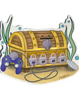 Mermaid Gamer Treasure Chest - Vinyl Sticker - Merpola