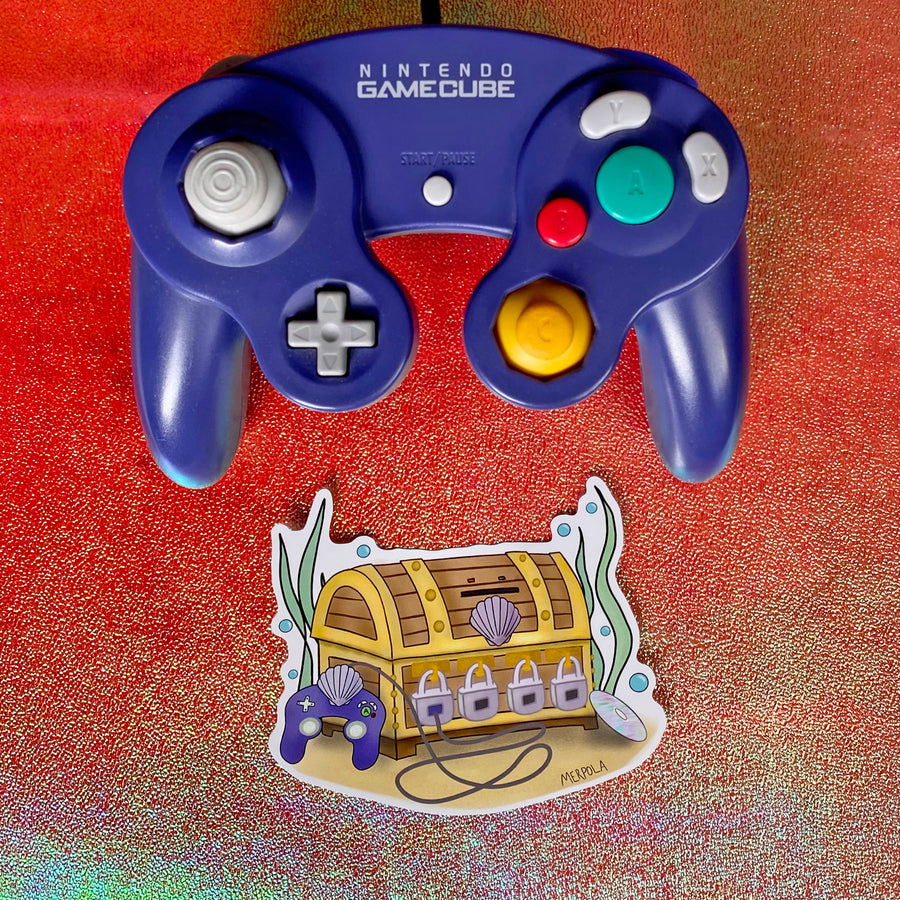 Mermaid Gamer Treasure Chest - Vinyl Sticker