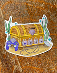 Mermaid Gamer Treasure Chest - Vinyl Sticker - Merpola