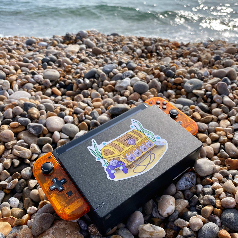 Mermaid Gamer Treasure Chest - Vinyl Sticker