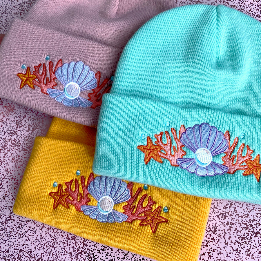 Shell Crown Beanie Hat '22 - Seafoam Mint