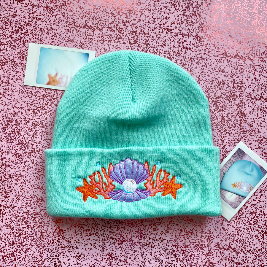 Shell Crown Beanie Hat '22 - Seafoam Mint