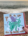 Greeting Card - 'You Fit Me Better' Octopus Design - Merpola