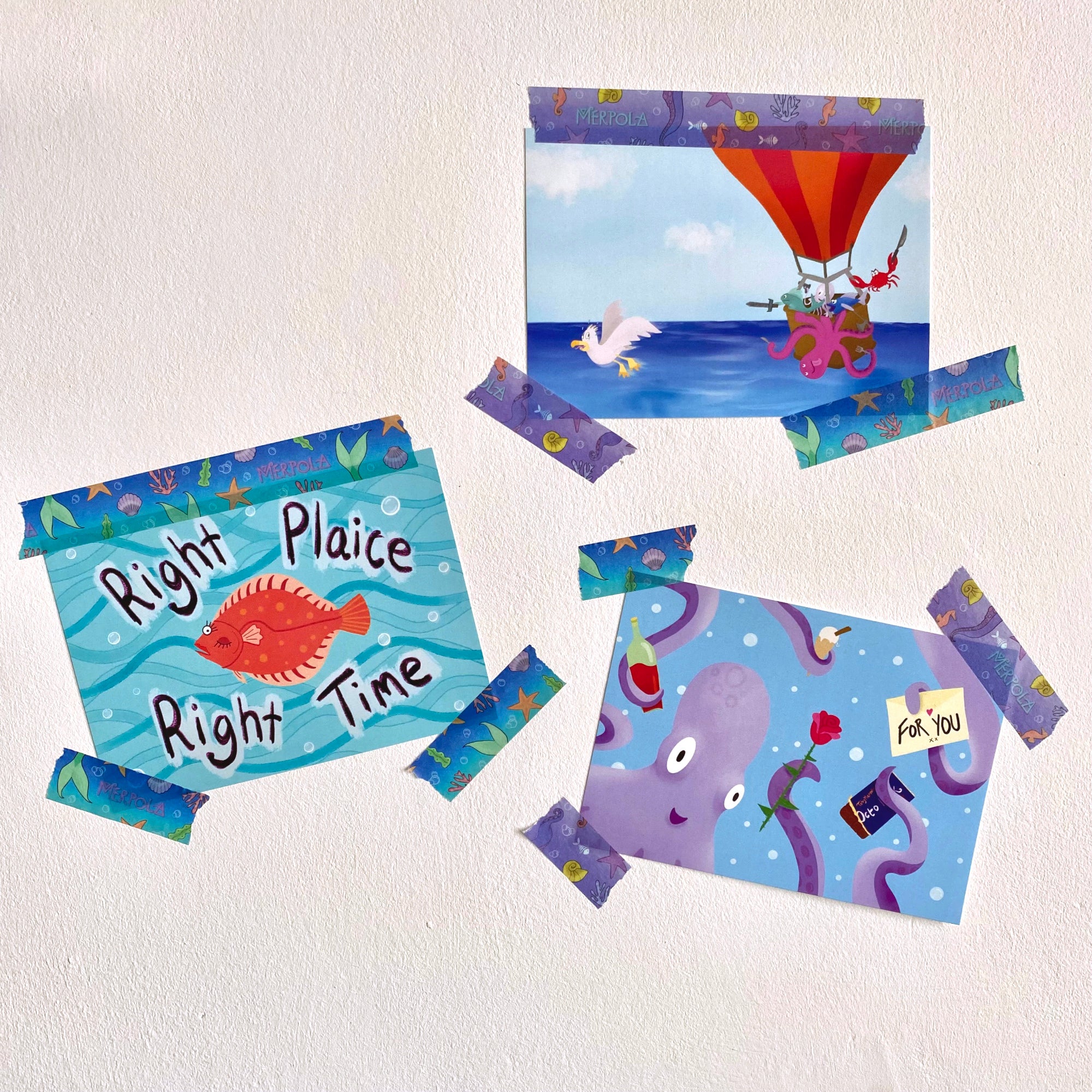 Right Plaice A6 Postcard