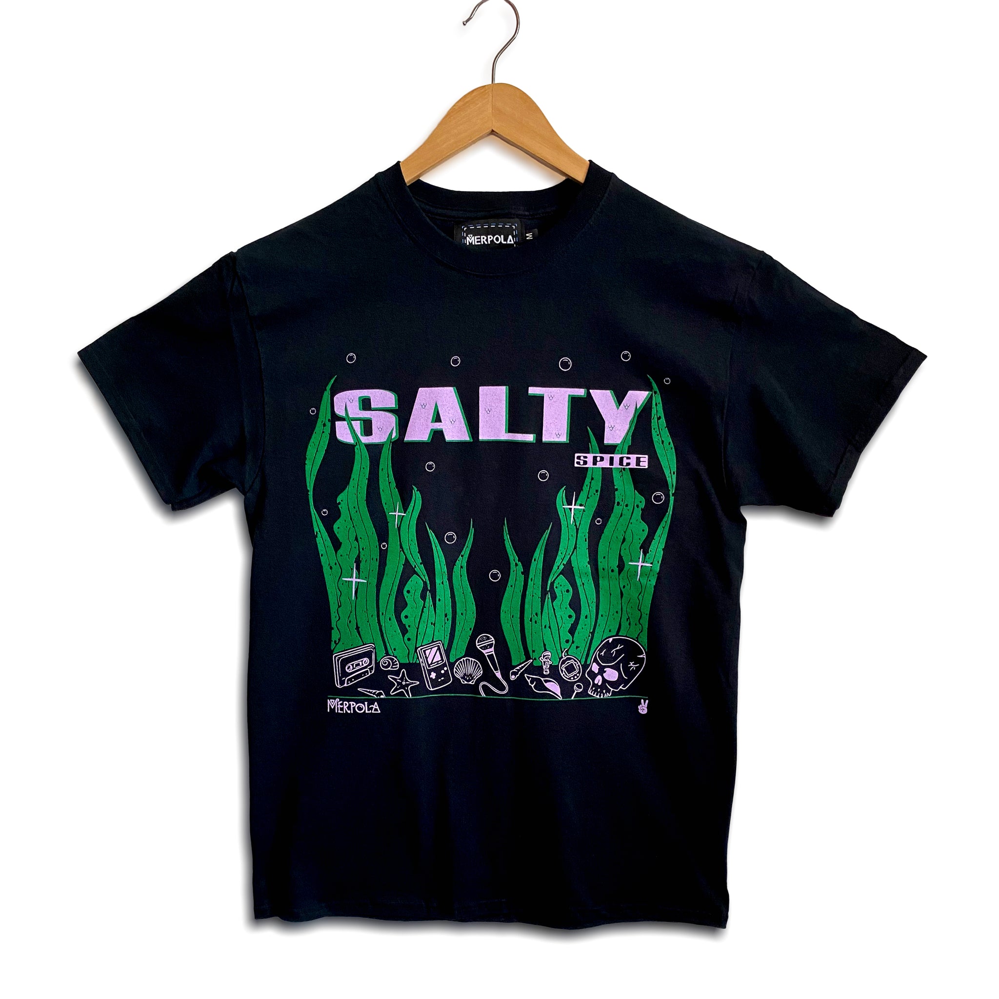 Salty Spice Tee - Black Unisex T-Shirt - Merpola