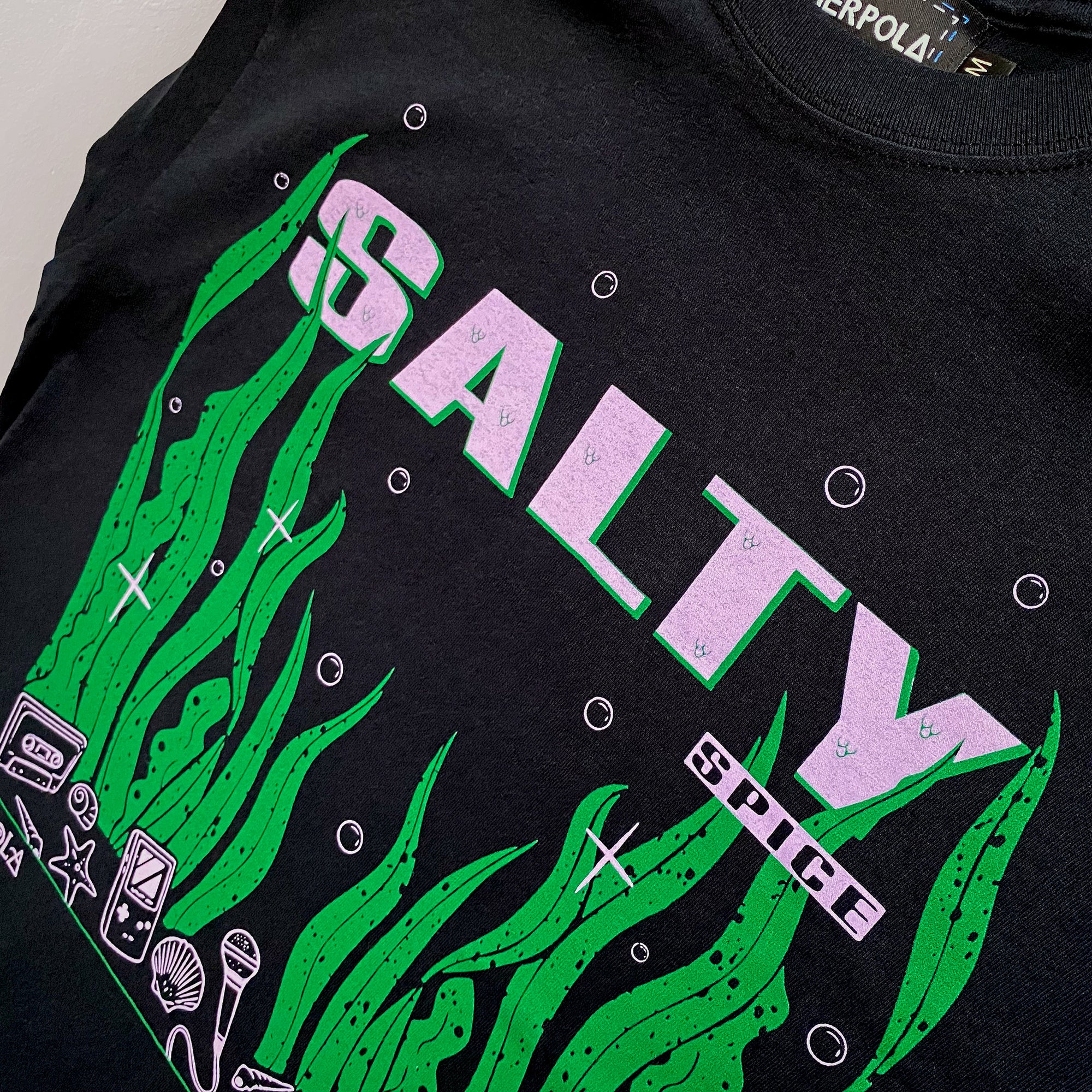 Salty Spice Tee - Black Unisex T-Shirt - Merpola