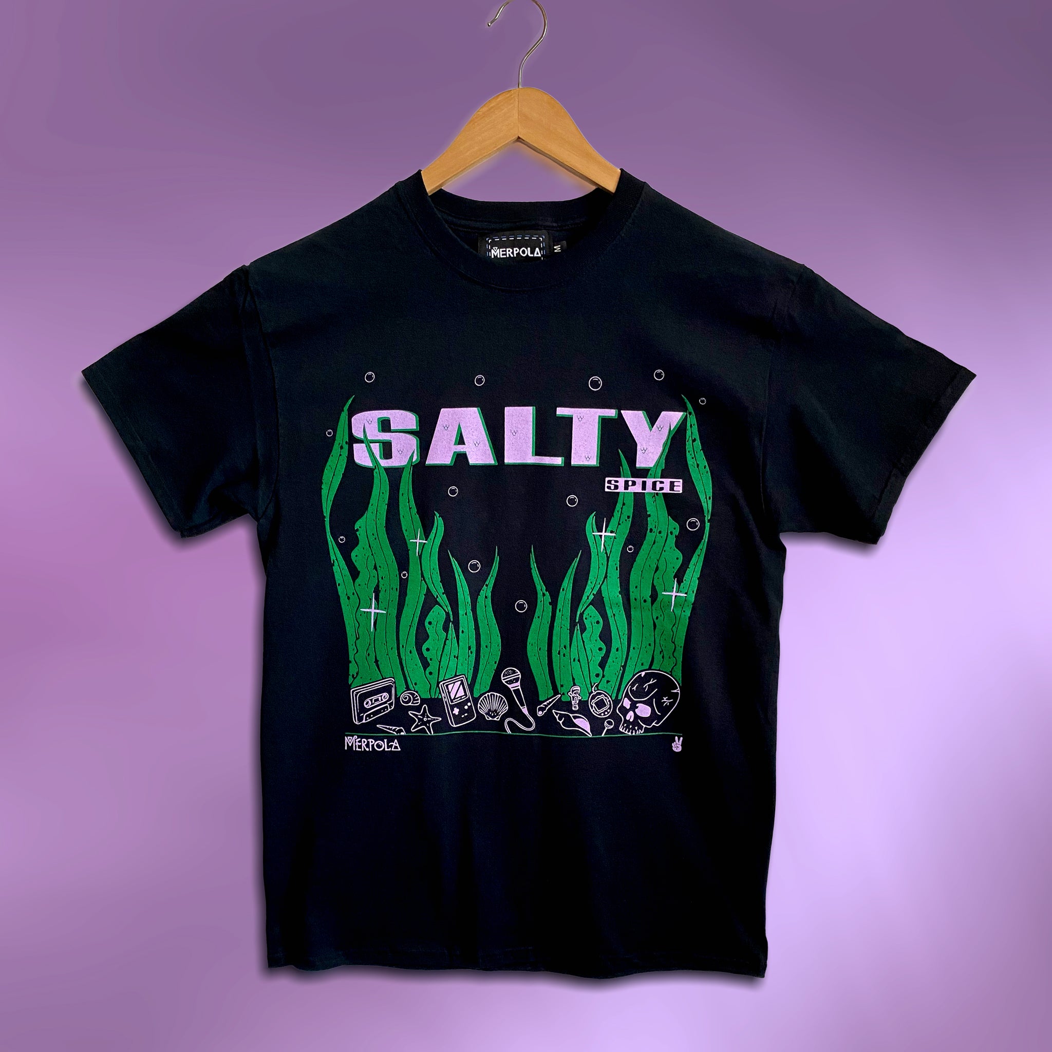 Salty Spice Tee - Black Unisex T-Shirt - Merpola