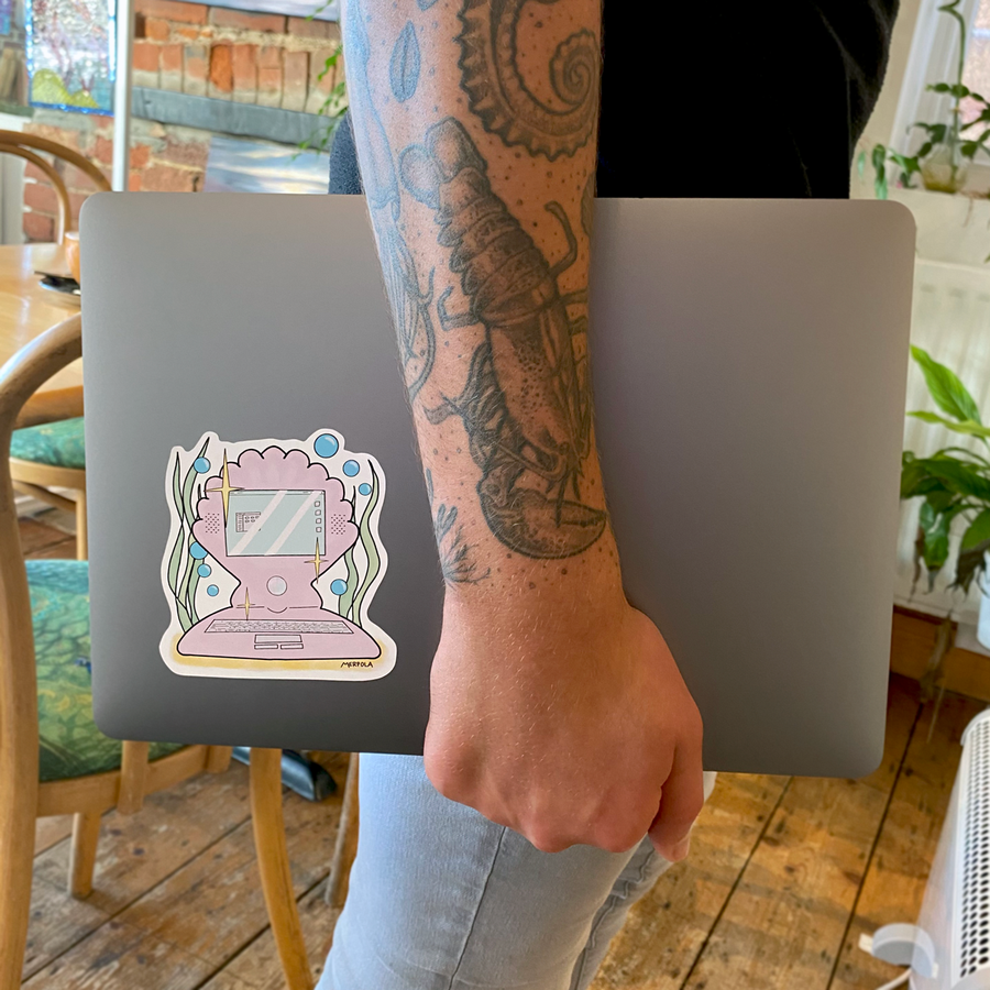 Mermaid's ShellBook Laptop Sticker