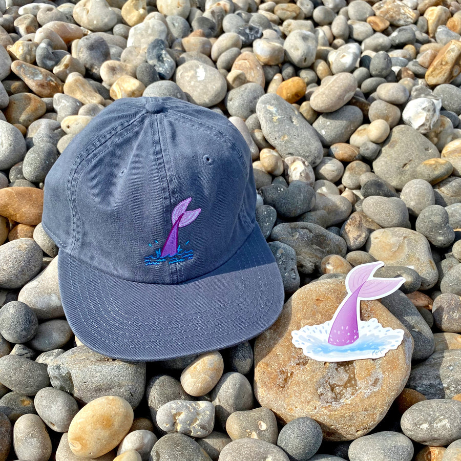 Summer Splash - Embroidered Mermaid Tail Cap