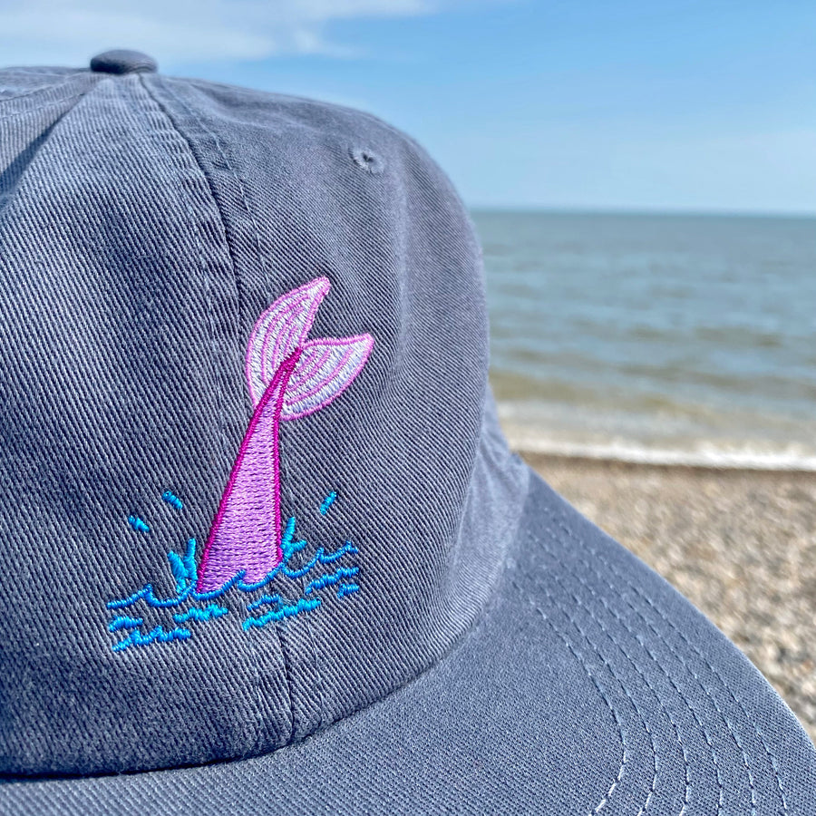 Summer Splash - Embroidered Mermaid Tail Cap