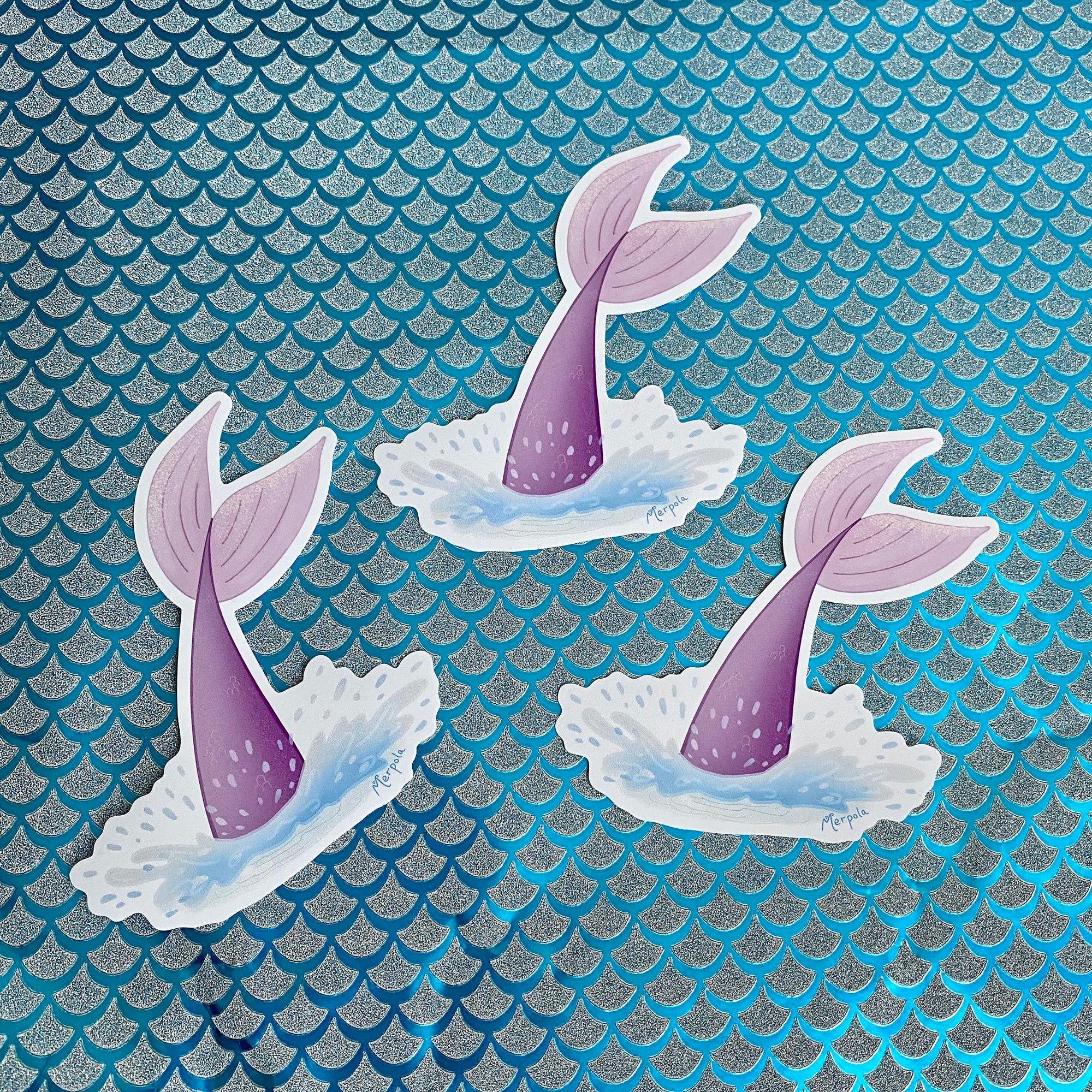 Summer Splash - Mermaid Tail Vinyl Sticker - Merpola