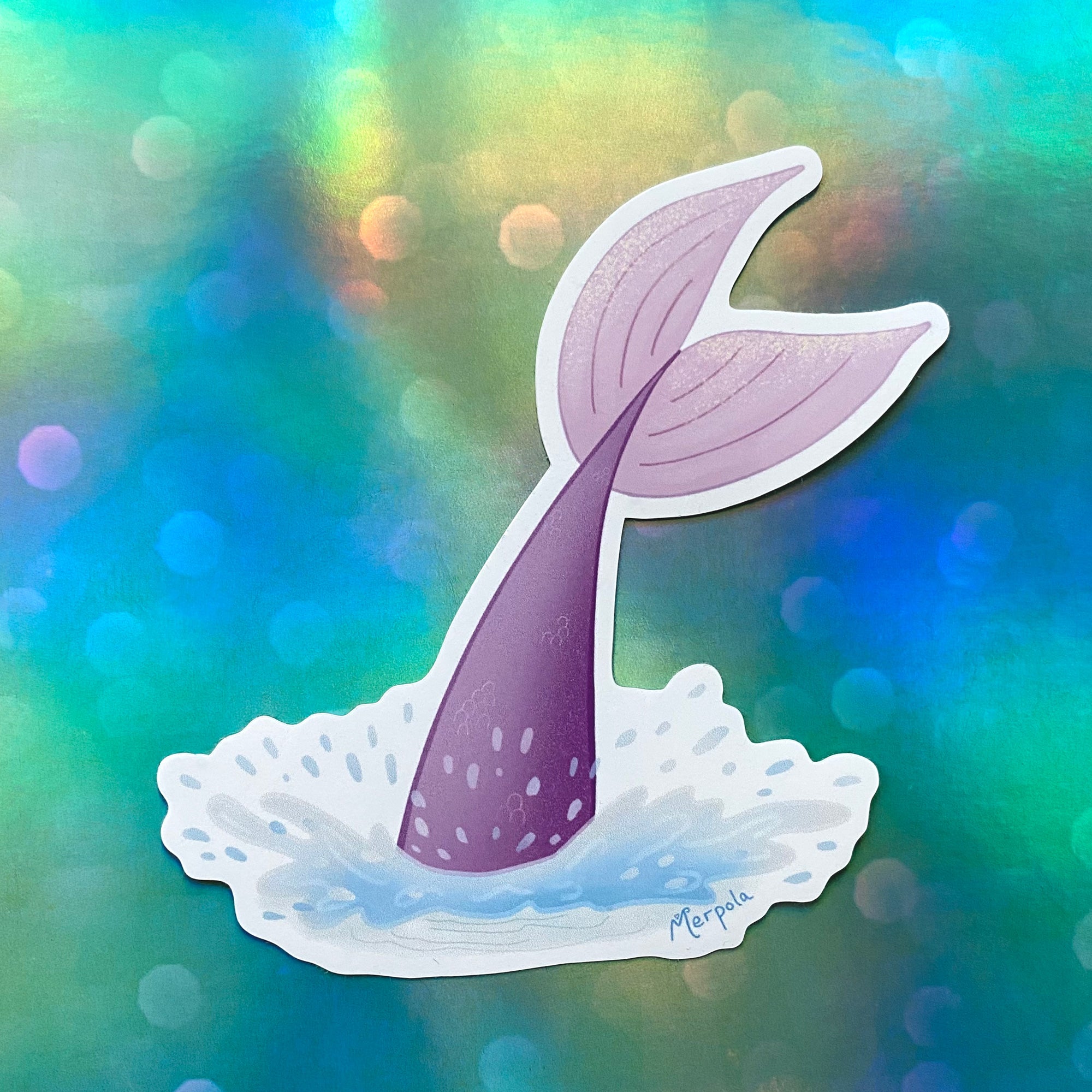 Summer Splash - Mermaid Tail Vinyl Sticker - Merpola