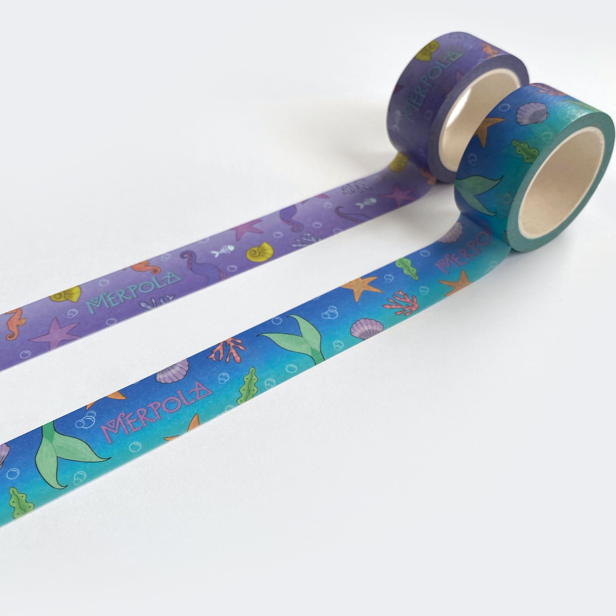 Washi Decoration Sticky Tape - Mermaid Octopus Combo Pack! - Merpola