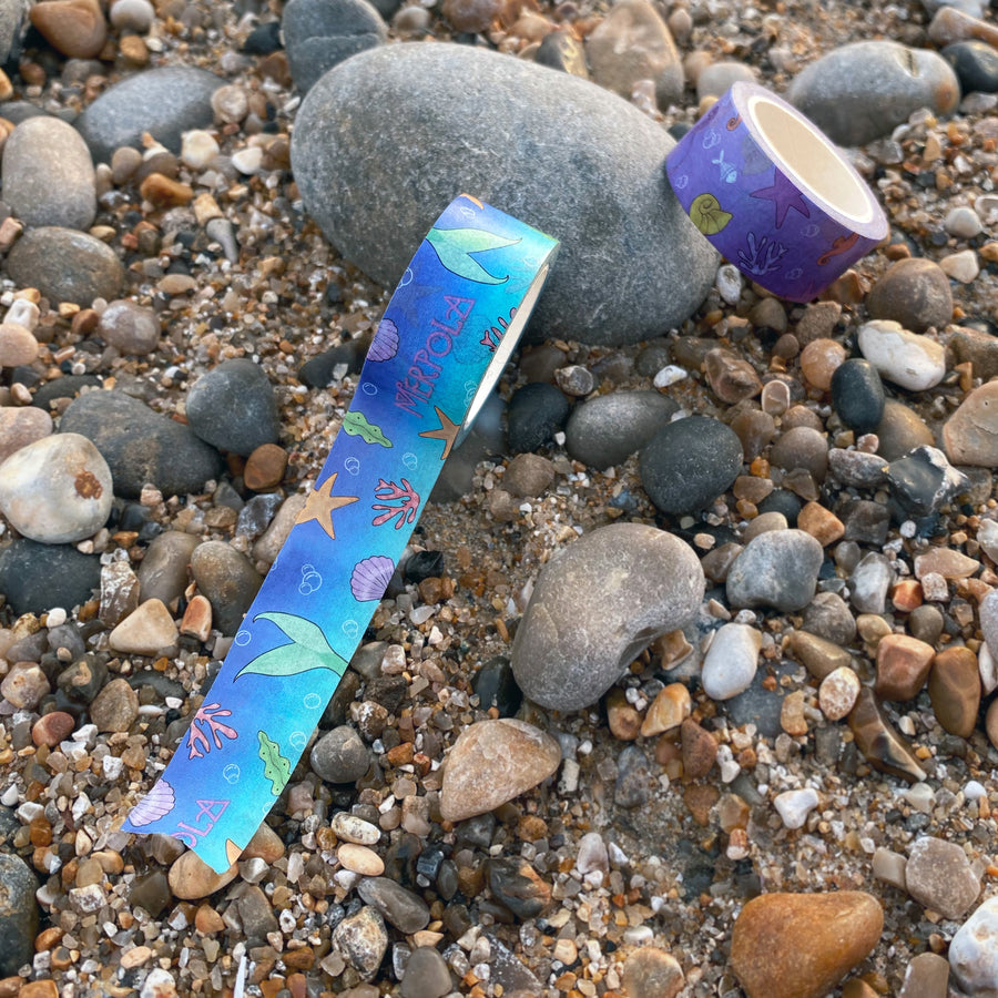 Washi Decoration Sticky Tape - 'Blue Mermaid Tail'