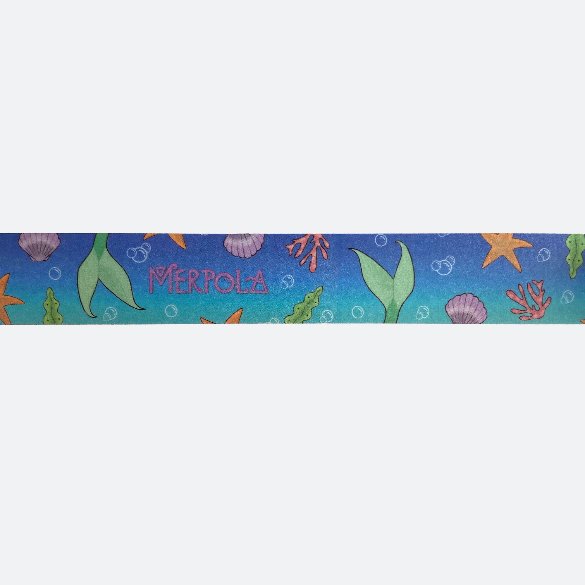 Washi Decoration Sticky Tape - &#39;Blue Mermaid Tail&#39; - Merpola
