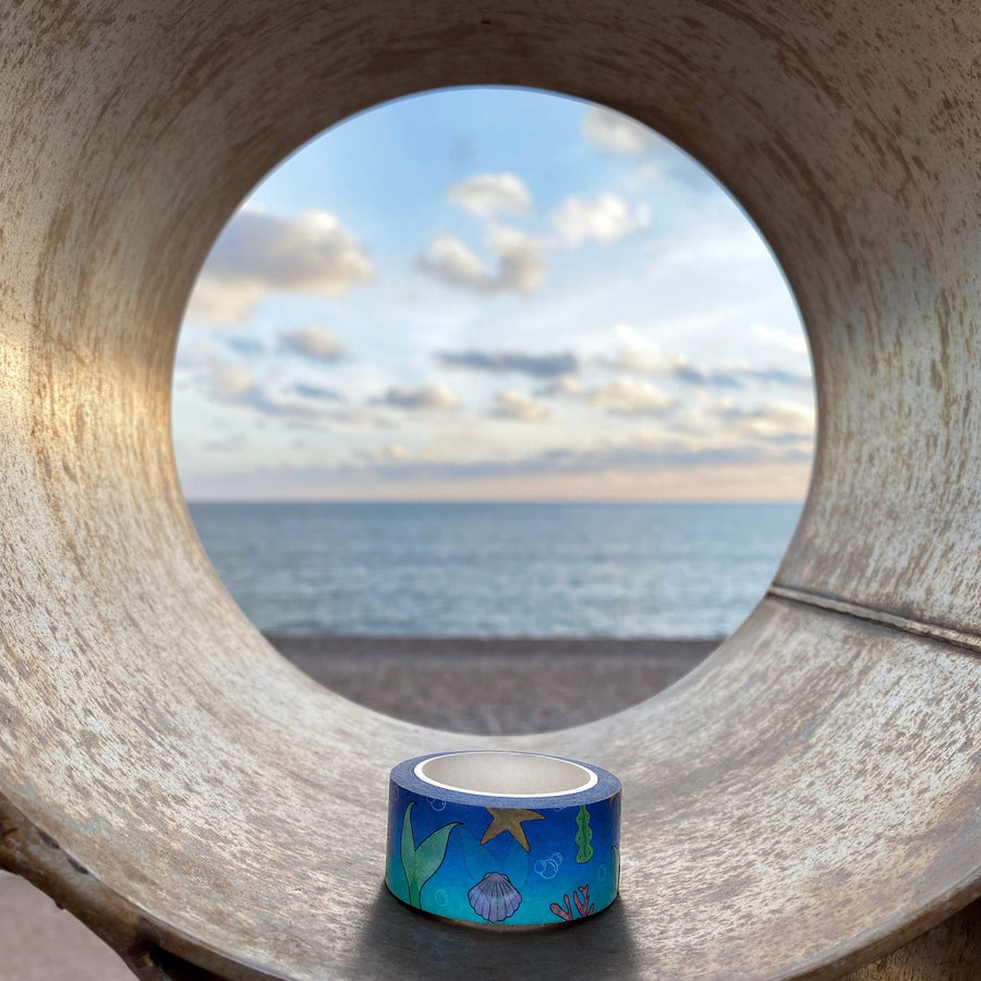 Washi Decoration Sticky Tape - 'Blue Mermaid Tail'