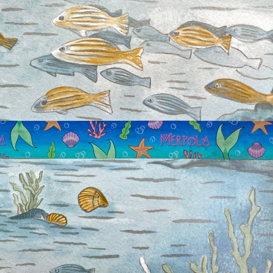 Washi Decoration Sticky Tape - 'Blue Mermaid Tail'