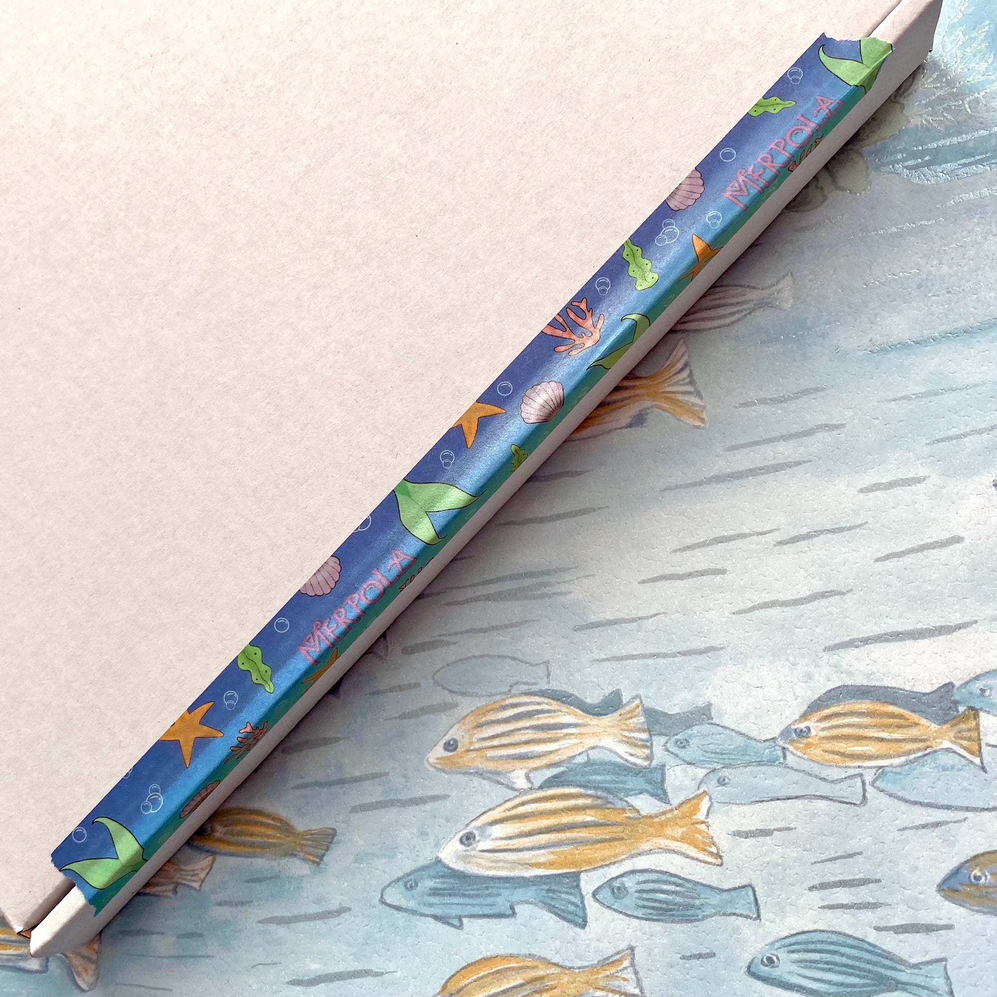 Washi Decoration Sticky Tape - &#39;Blue Mermaid Tail&#39; - Merpola