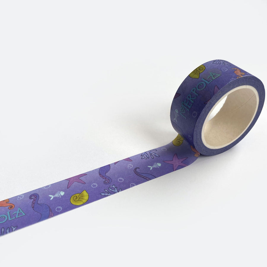 Washi Decoration Sticky Tape - 'Purple Octopus Tentacle'