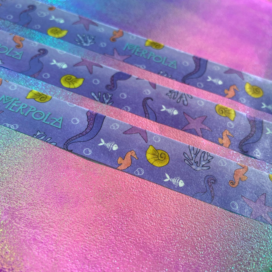 Washi Decoration Sticky Tape - 'Purple Octopus Tentacle'