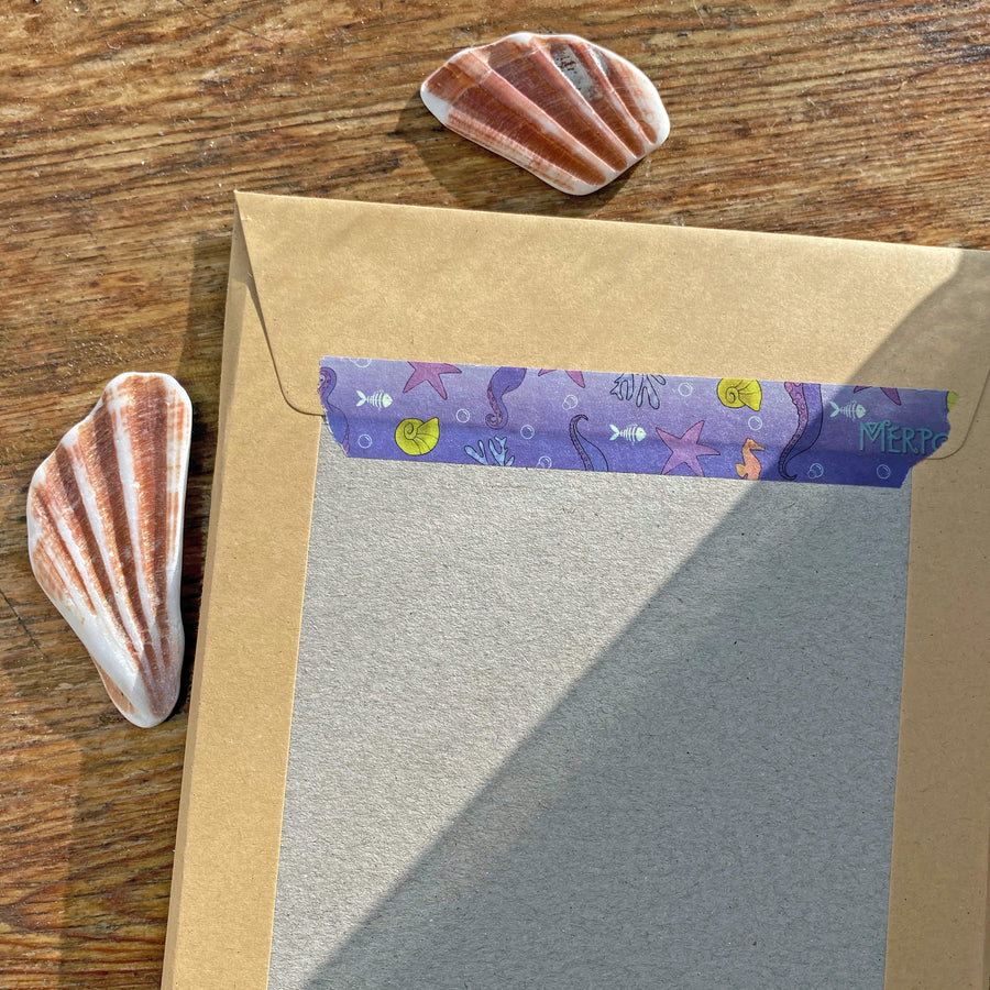 Washi Decoration Sticky Tape - 'Purple Octopus Tentacle'