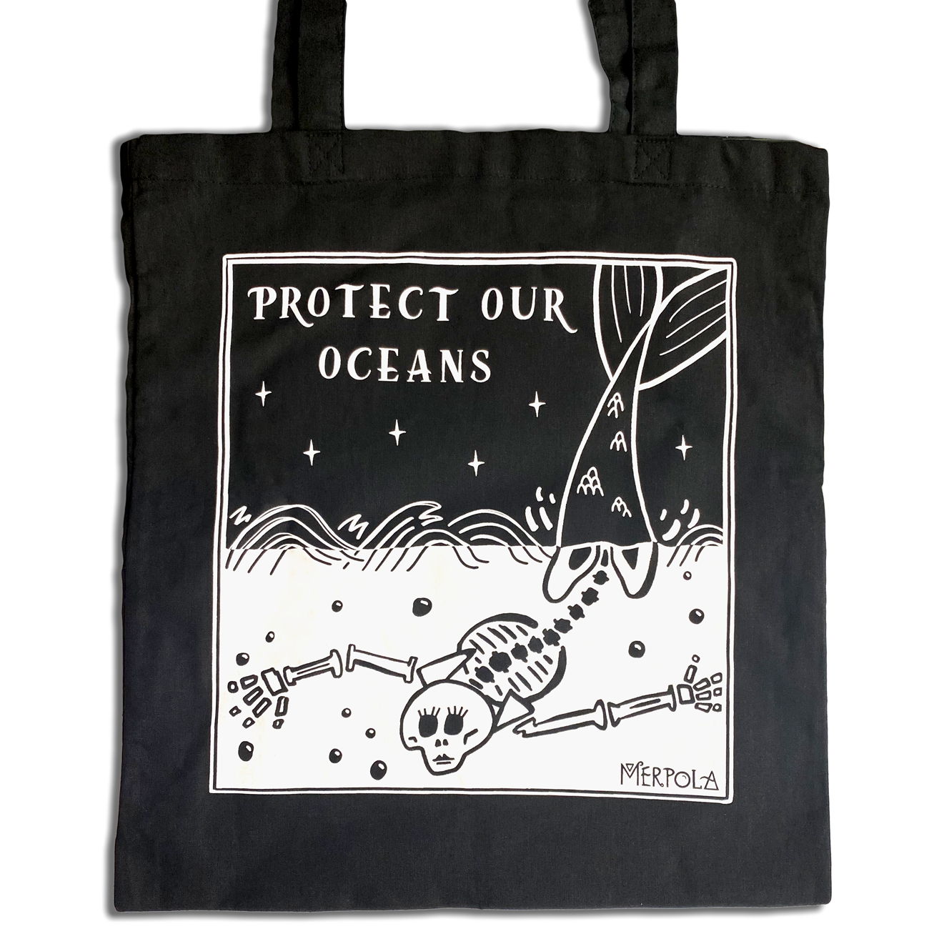 Protect Our Oceans Tote Bag - Merpola