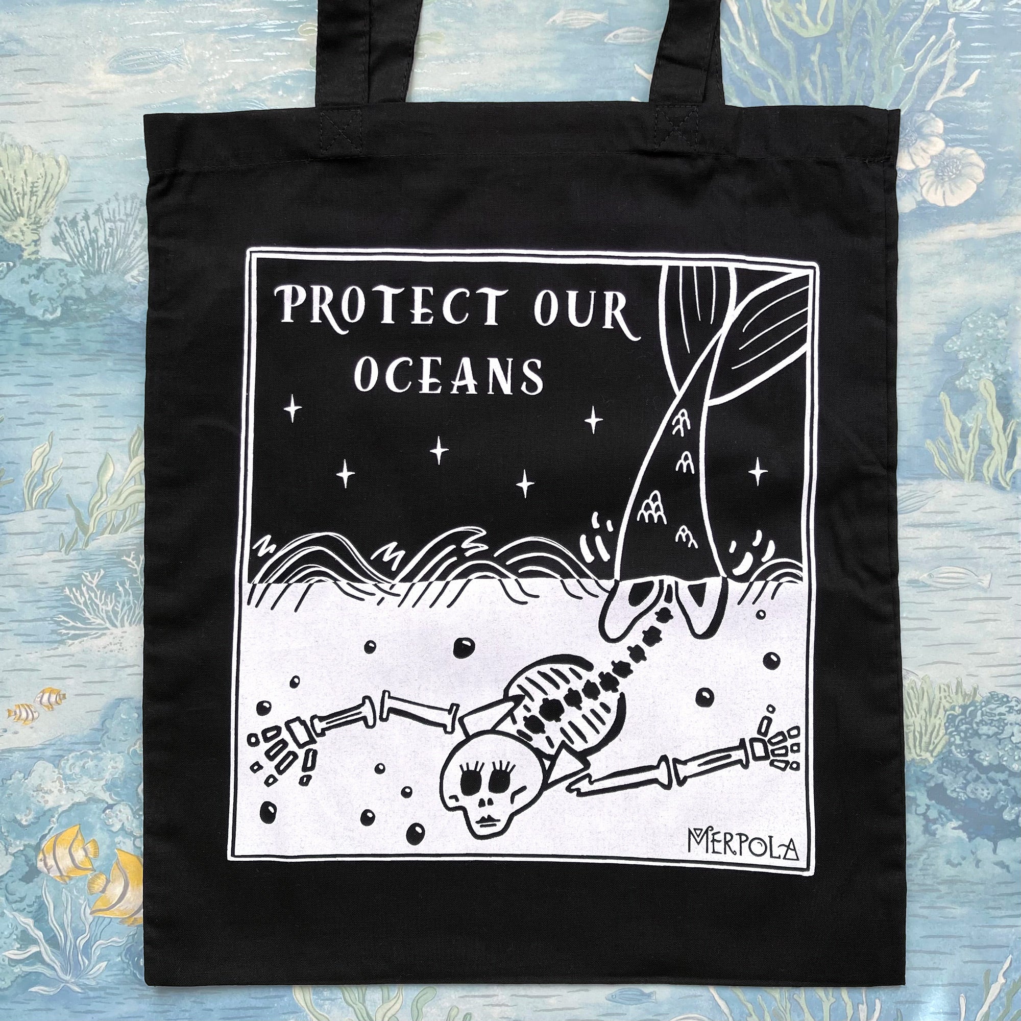 Protect Our Oceans Tote Bag - Merpola