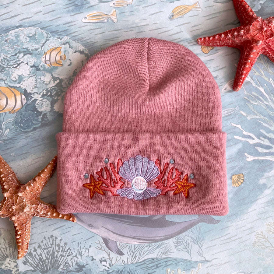 Shell Crown Beanie Hat '22 - Axolotl Pink