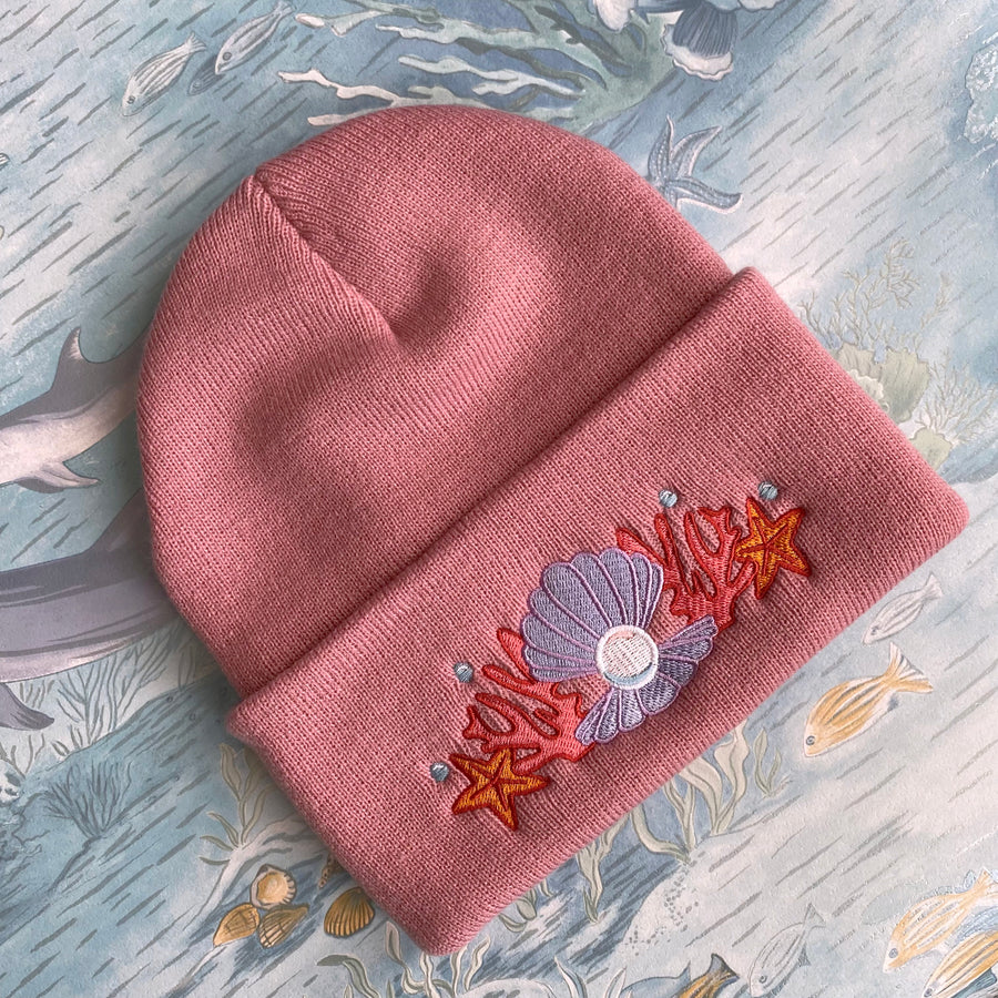 Shell Crown Beanie Hat '22 - Axolotl Pink