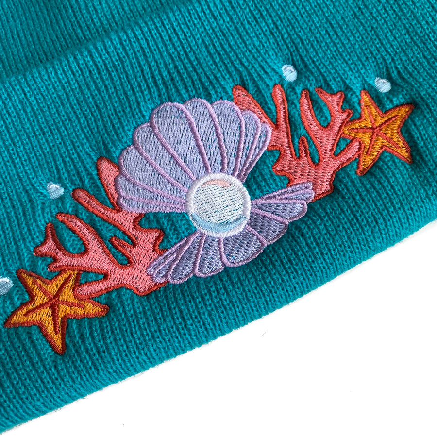 Shell Crown Beanie Hat '22 - Seaweed Emerald