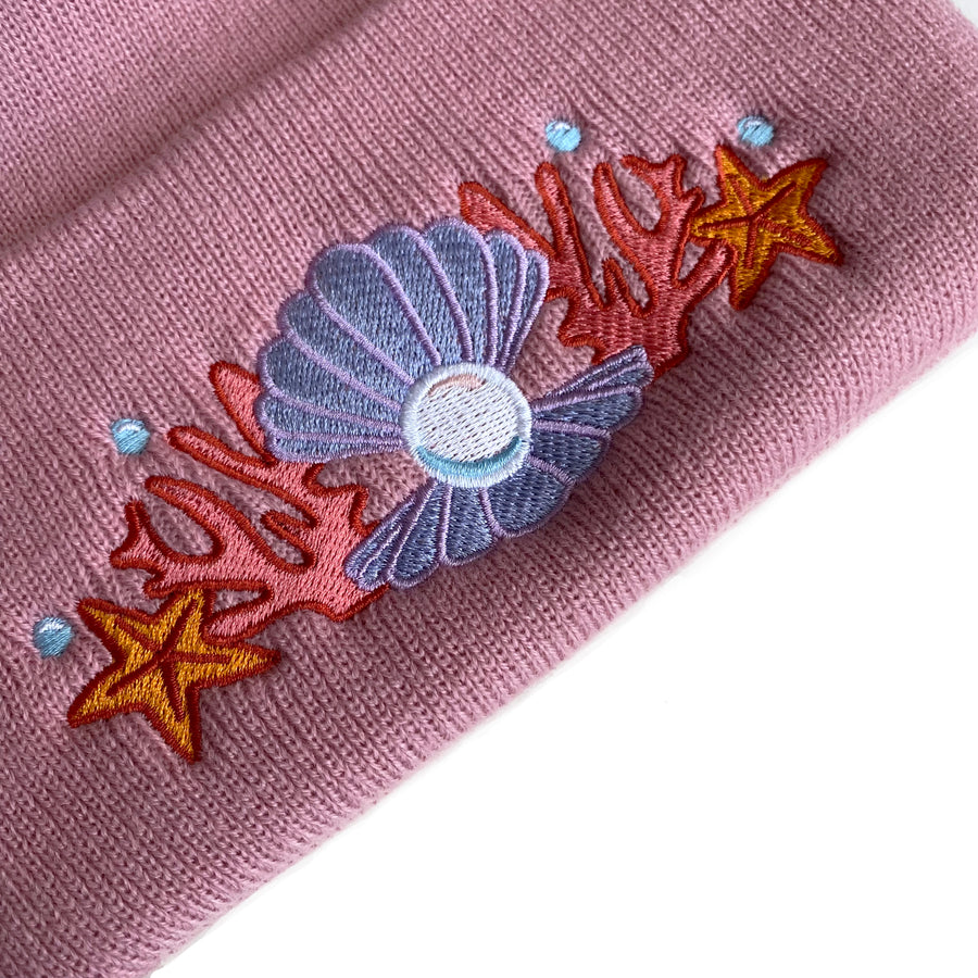 Shell Crown Beanie Hat '22 - Axolotl Pink