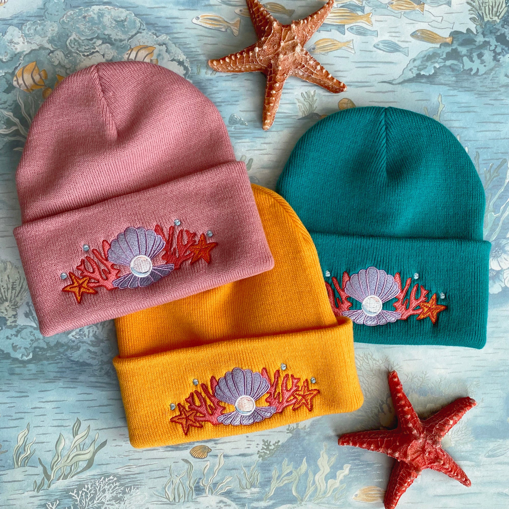 Shell Crown Beanie Hat &#39;22 - Axolotl Pink - Merpola