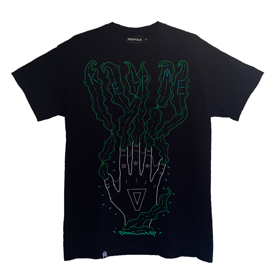 Kelp Me! Tee - Black Unisex T-Shirt - Merpola