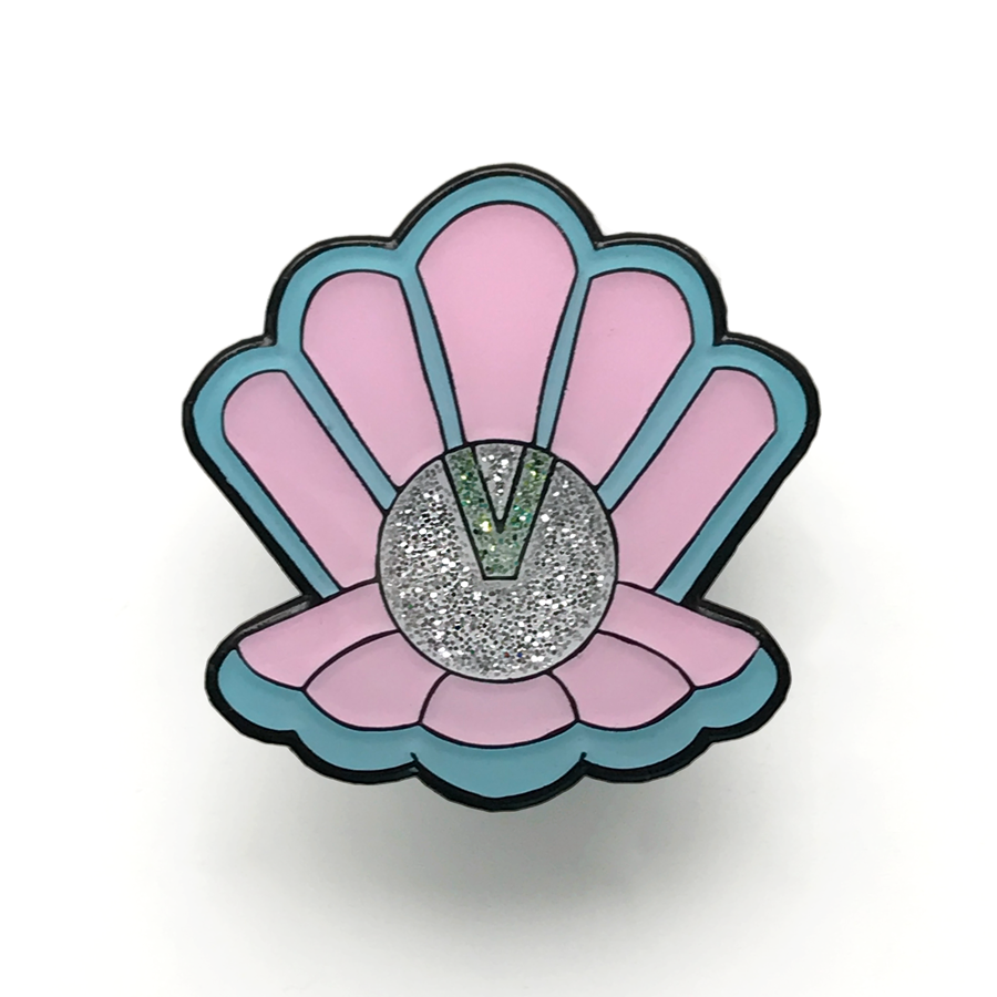 Clamshell Clan - Limited Edition Enamel Shell Pin - Merpola